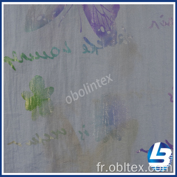 Obl20-889 Taffeta 100% en nylon avec finition imprimée en aluminium